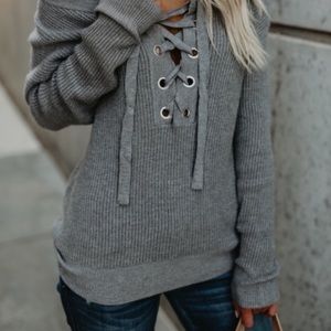 Lovestitch waffle knit sweater